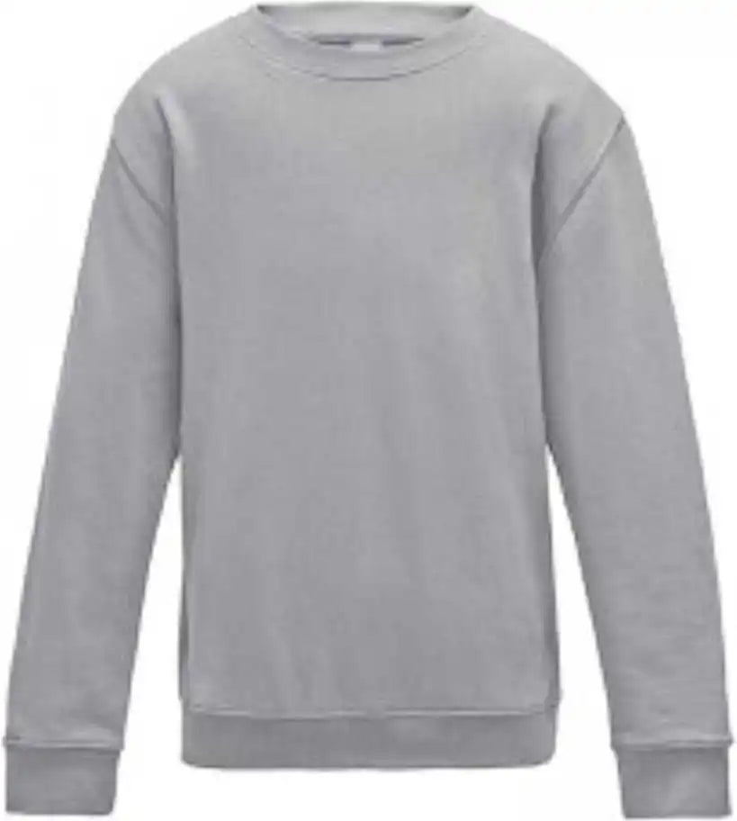 Just Hoods Jhy030 Youth College Sweat - Heather Gray
