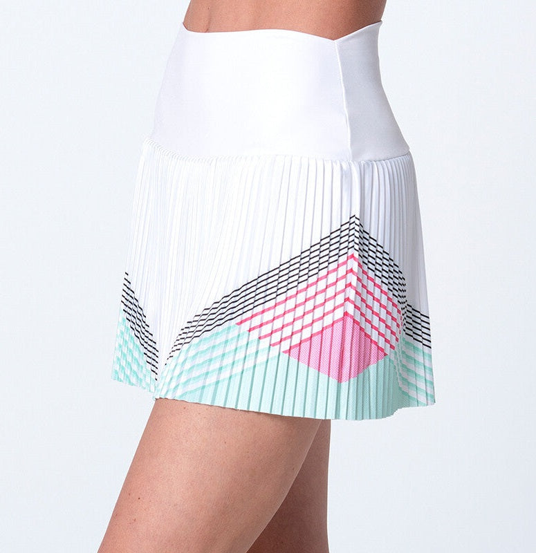K-swiss Pleated Skirt 14.5’’ (w) (white/pink)