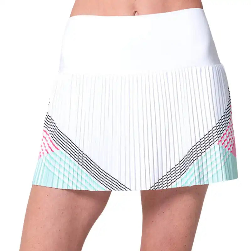 K Swiss Pleated Skirt 14.5’’ Women’s White Techno Pink