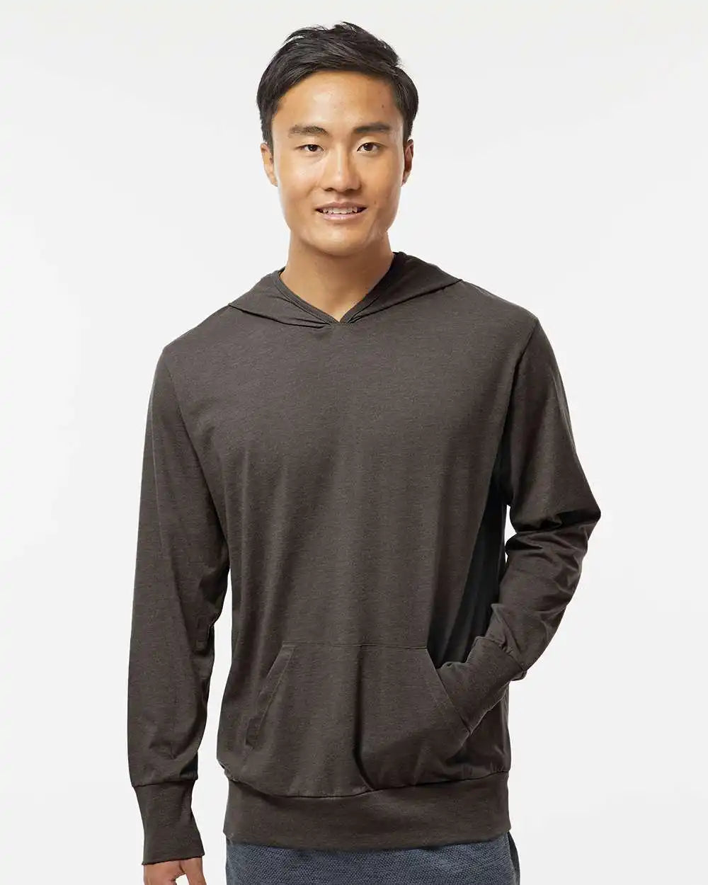 Kastlfel 4022 Unisex Recycledsoft Hooded Long Sleeve T-shirt - Carbon