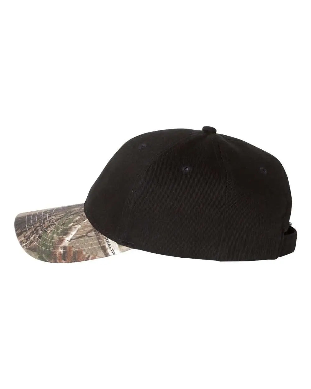 Kati Lc25 Solid Crown with Camo Bill Cap - Black Realtree Ap - one Size Fits Most