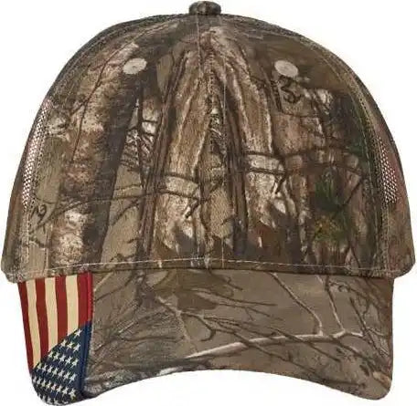 Kati Lc350m Camo Woven Usa Flag Mesh Cap - Xtra - Realtree / one Size Fits Most