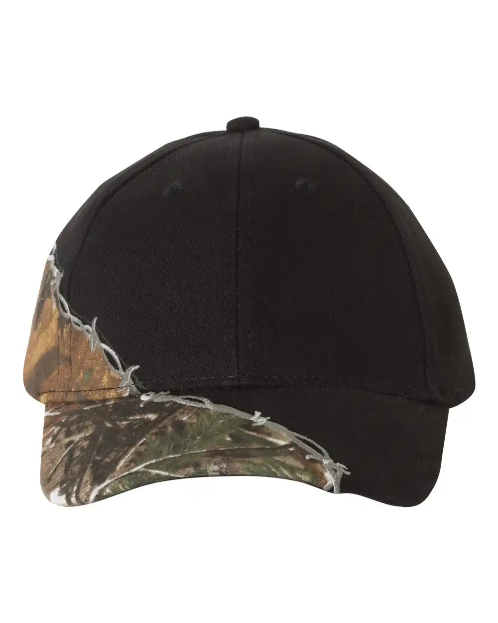 Kati Lc4bw Licensed Camo with Barbed Wire Embroidery Cap - Black Realtree Ap - Black/ Ap / Adjustable
