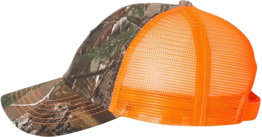 Kati Lc5m Licensed Camo Mesh Back Cap - Realtree Ap Neon Orange