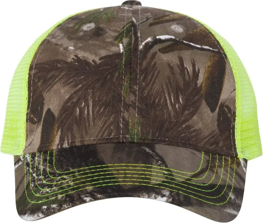 Kati Lc5m Licensed Camo Mesh Back Cap - Realtree Ap Neon Yellow - one Size Fits Most