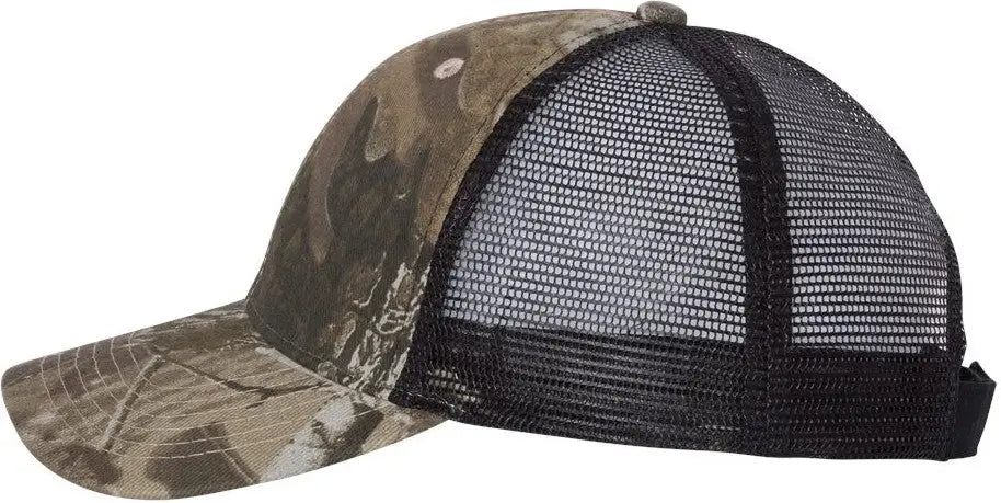 Kati Lc5m Licensed Camo Mesh Back Cap - Realtree Hardwoods Black - one Size Fits Most