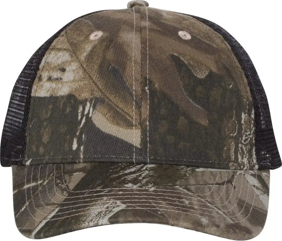 Kati Lc5m Licensed Camo Mesh Back Cap - Realtree Hardwoods Black - one Size Fits Most