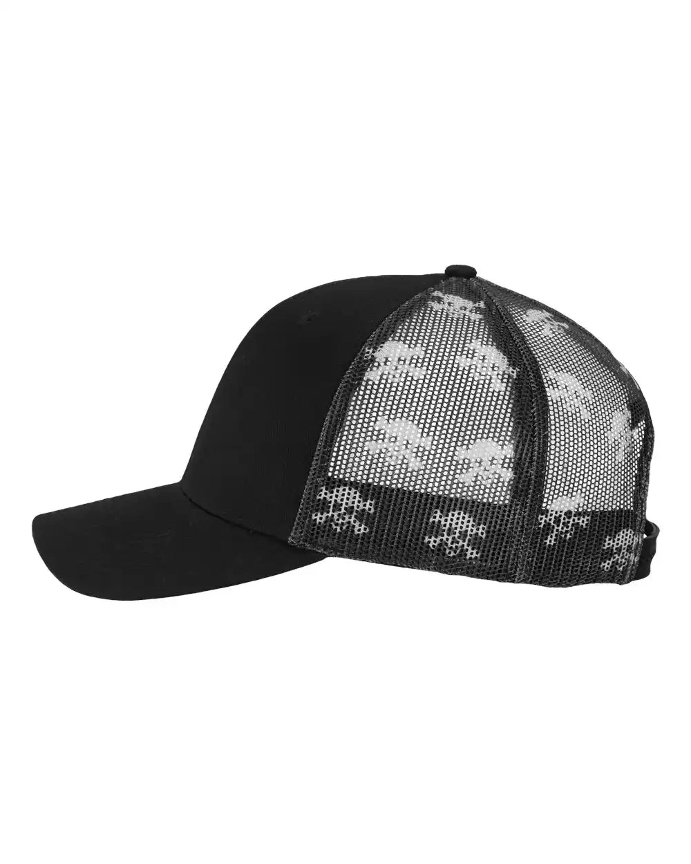 Kati S700m Printed Mesh Trucker Cap - Black Skull - Black/ / Adjustable