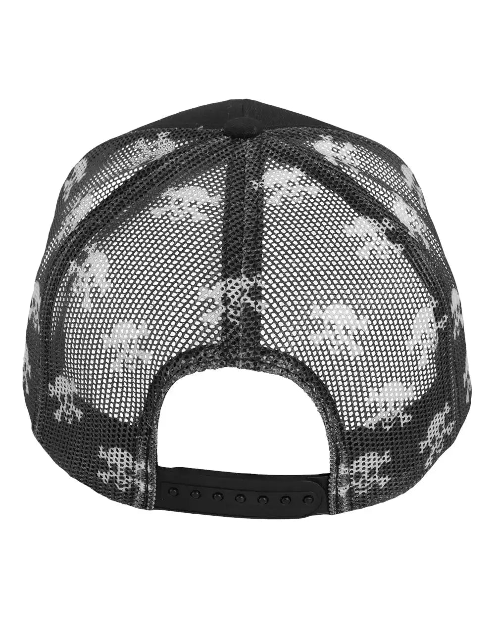 Kati S700m Printed Mesh Trucker Cap - Black Skull - Black/ / Adjustable