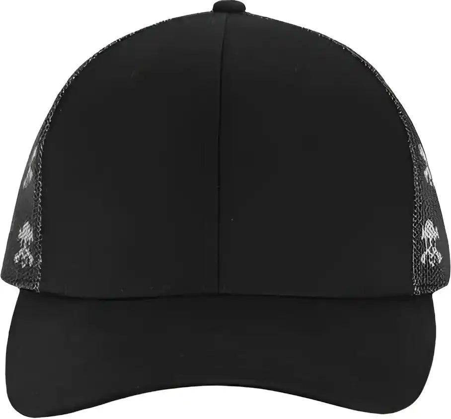 Kati S700m Printed Mesh Trucker Cap Black Skull Multi Colored / one Size Fits Most
