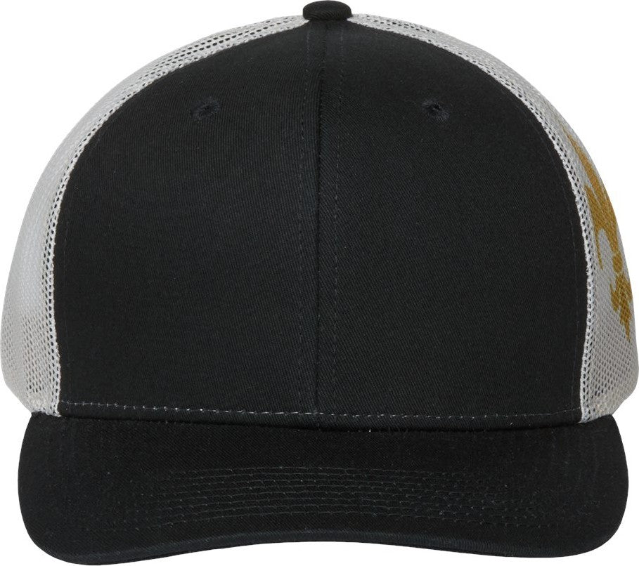 Kati S700m Printed Mesh Trucker Cap - Black Vegas Gold Fleur De Lis - one Size Fits Most