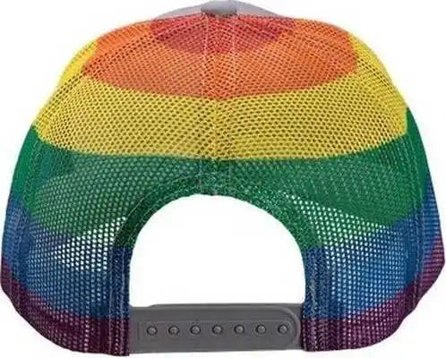 Kati S700m Printed Mesh Trucker Cap - Gray Rainbow - Multi-colored / one Size Fits Most