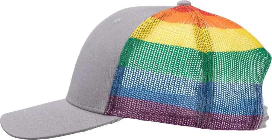 Kati S700m Printed Mesh Trucker Cap - Grey Rainbow - Multi-colored / one Size Fits Most