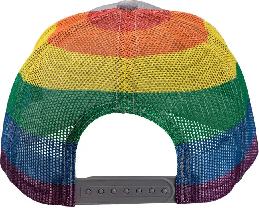 Kati S700m Printed Mesh Trucker Cap - Grey Rainbow - Multi-colored / one Size Fits Most