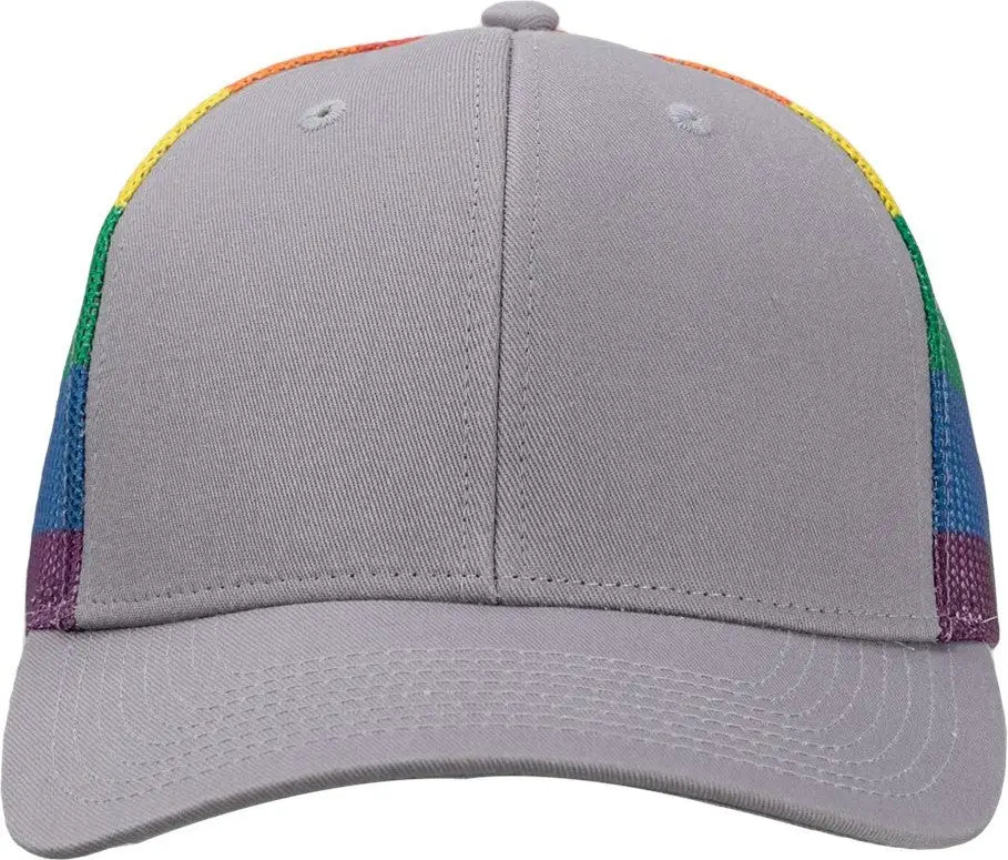 Kati S700m Printed Mesh Trucker Cap - Grey Rainbow - Multi-colored / one Size Fits Most