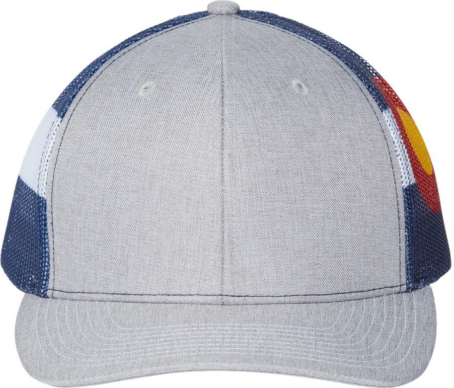 Kati S700m Printed Mesh Trucker Cap - Heather Grey Colorado Flag - Multi-colored / one Size Fits Most