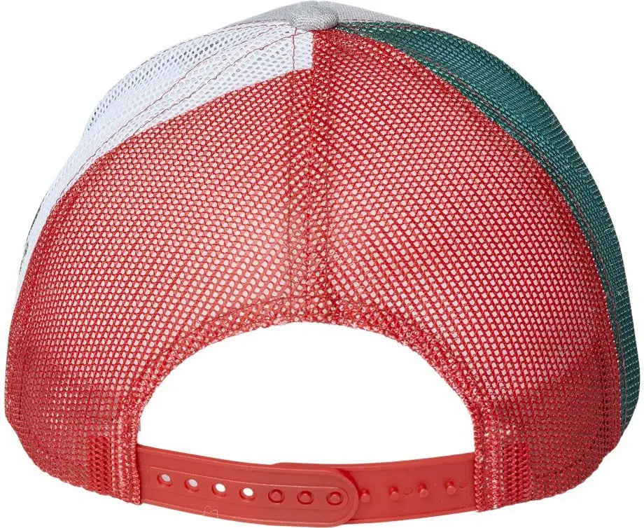 Kati S700m Printed Mesh Trucker Cap - Heather Grey Red Mexico Flag - Multi-colored / one Size Fits Most