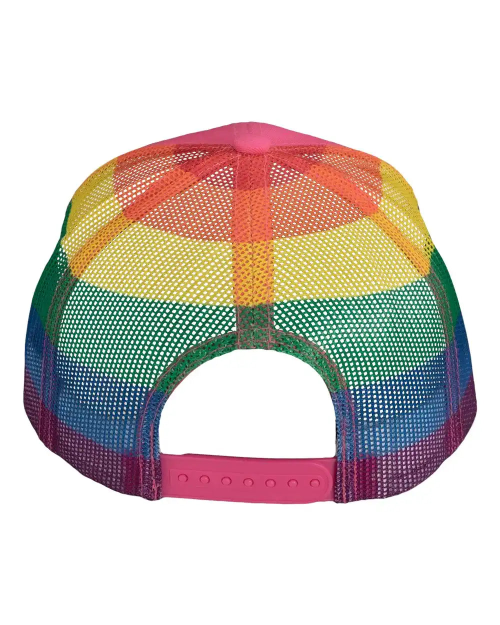 Kati S700m Printed Mesh Trucker Cap - Hot Pink Rainbow - Pink/ / Adjustable