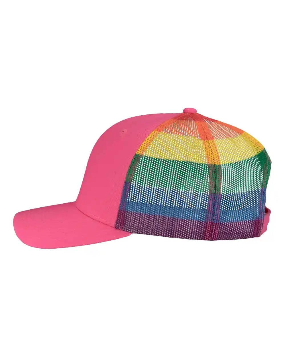 Kati S700m Printed Mesh Trucker Cap - Hot Pink Rainbow - Pink/ / Adjustable