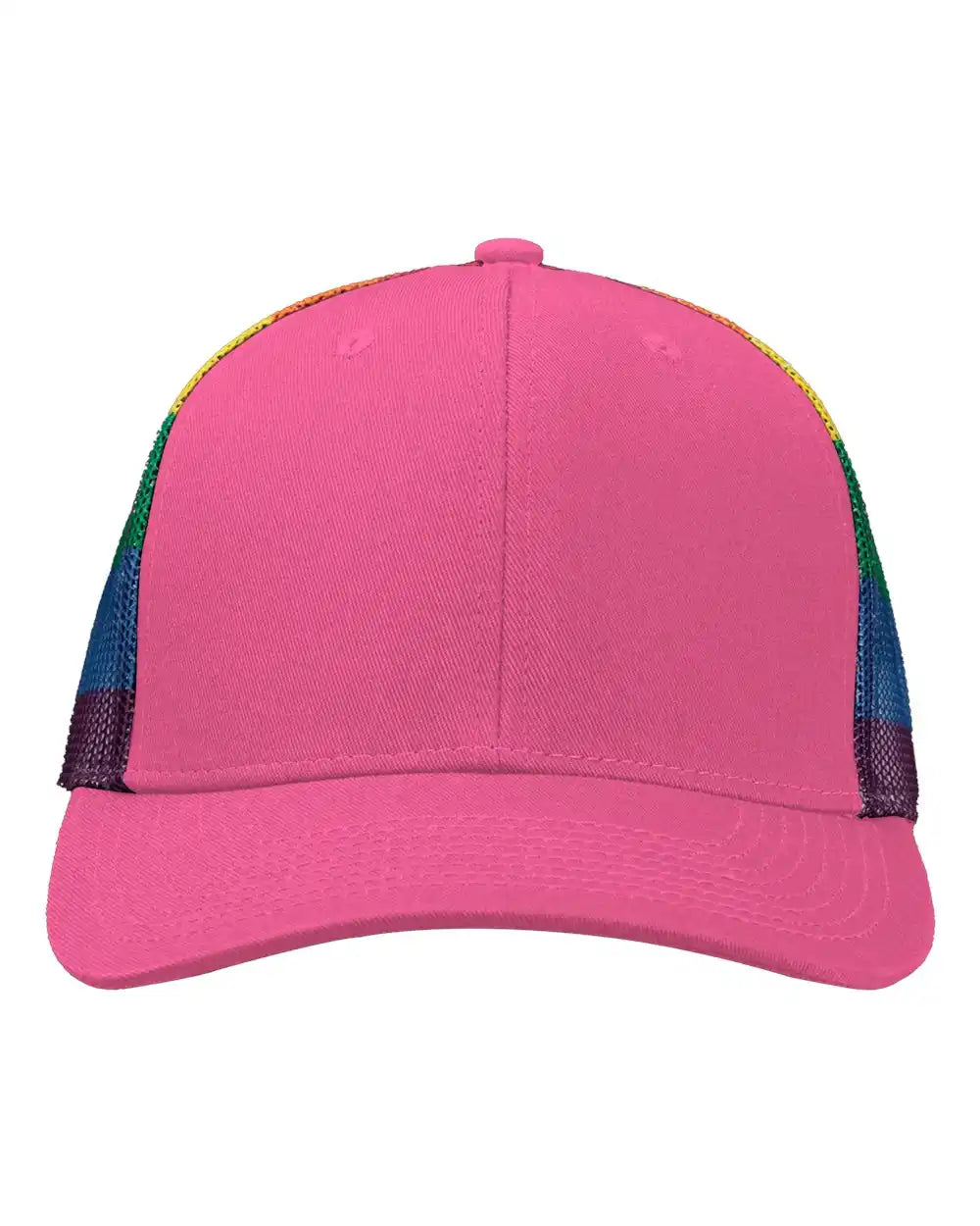 Kati S700m Printed Mesh Trucker Cap - Hot Pink Rainbow - Pink/ / Adjustable