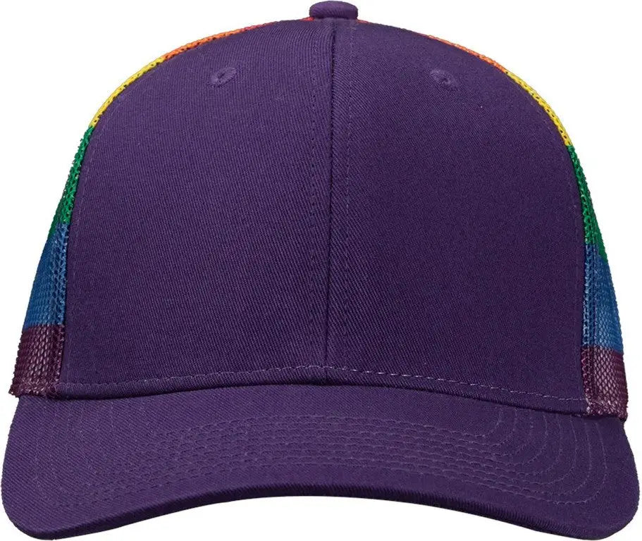 Kati S700m Printed Mesh Trucker Cap - Purple Rainbow - Multi-colored / one Size Fits Most