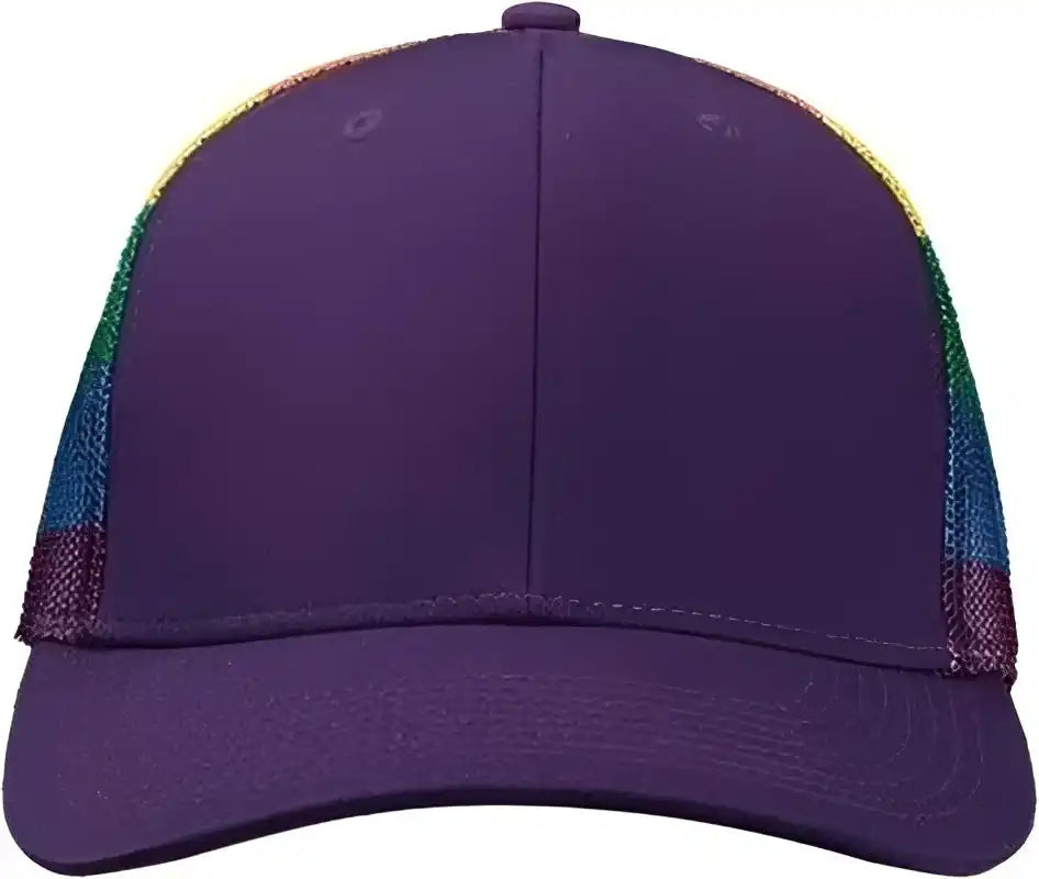 Kati S700m Printed Mesh Trucker Cap Purple Rainbow Multi Colored / one Size Fits Most