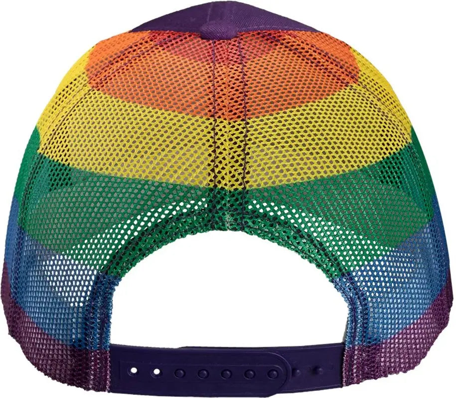 Kati S700m Printed Mesh Trucker Cap - Purple Rainbow - Multi-colored / one Size Fits Most