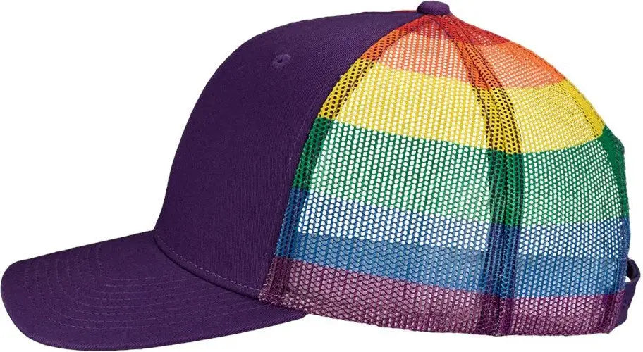 Kati S700m Printed Mesh Trucker Cap - Purple Rainbow - Multi-colored / one Size Fits Most