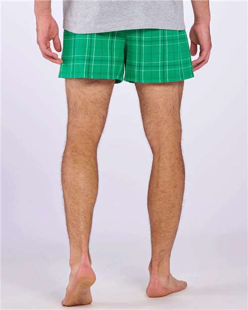 Kelly Field Day Plaid Double Brushed Flannel Boxers - BM6701