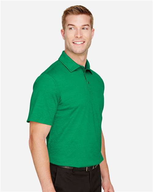 Kelly Green Heather Men&#39;s CrownLux Performance® Address Mélange Polo - DG22