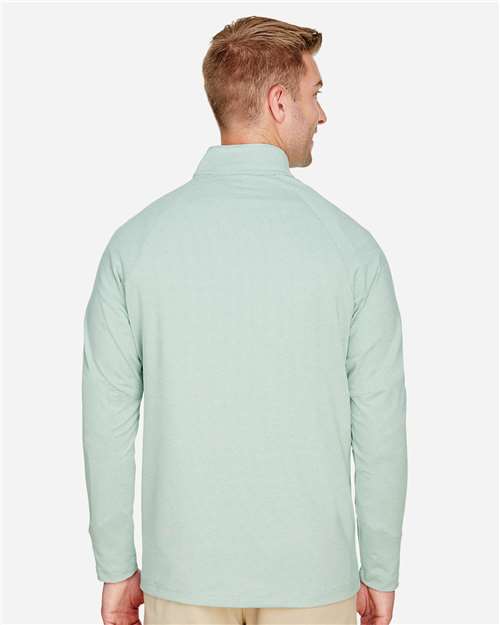 Kelly Green Men&#39;s CrownLux Performance® Clubhouse Micro-Stripe Quarter-Zip Pullover - DG480