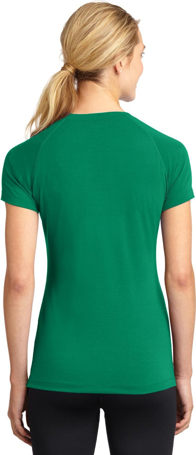 Kelly Green Sport-Tek Women's Ultimate Performance V-Neck. LST700