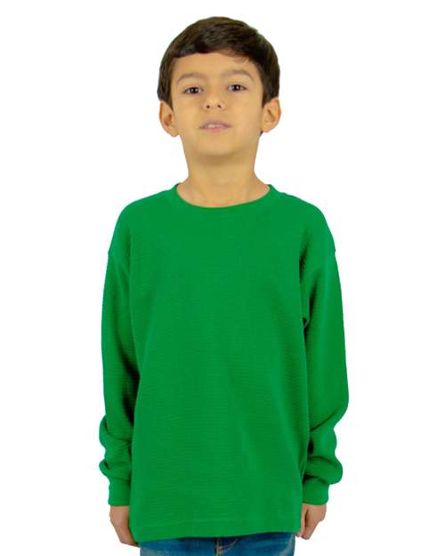 Kelly Green Youth Thermal T-Shirt - SHTHRMY
