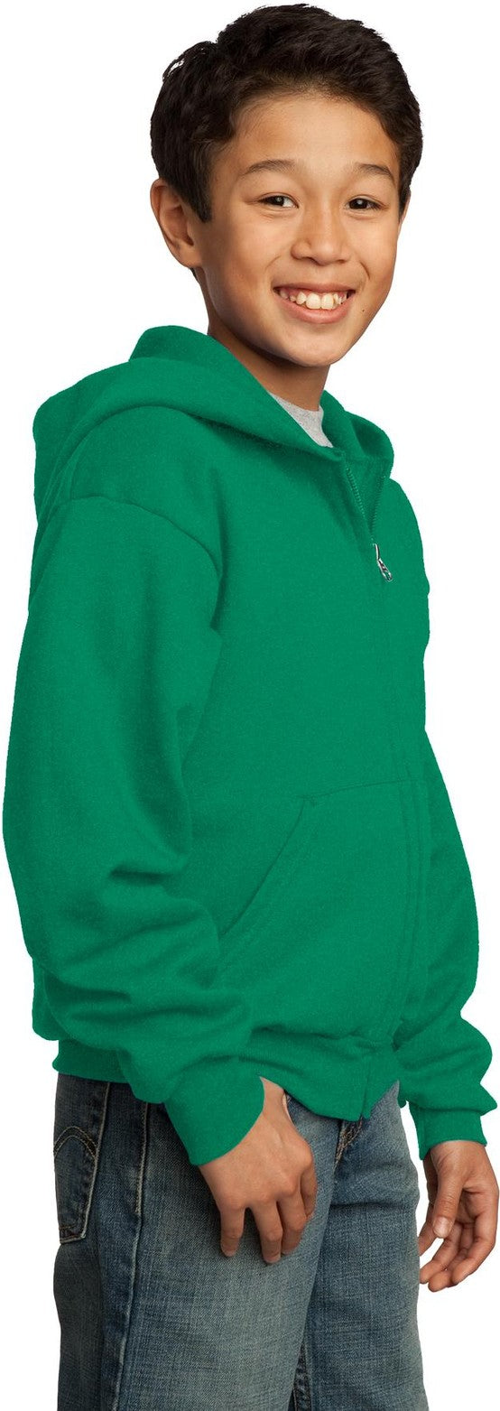 Kelly Port & Co Youth Core Fleece Full-Zip Hooded Sweatshirt. PC90YZH