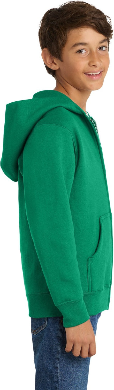 Kelly Port & Co Youth Core Fleece Full-Zip Hooded Sweatshirt. PC90YZH