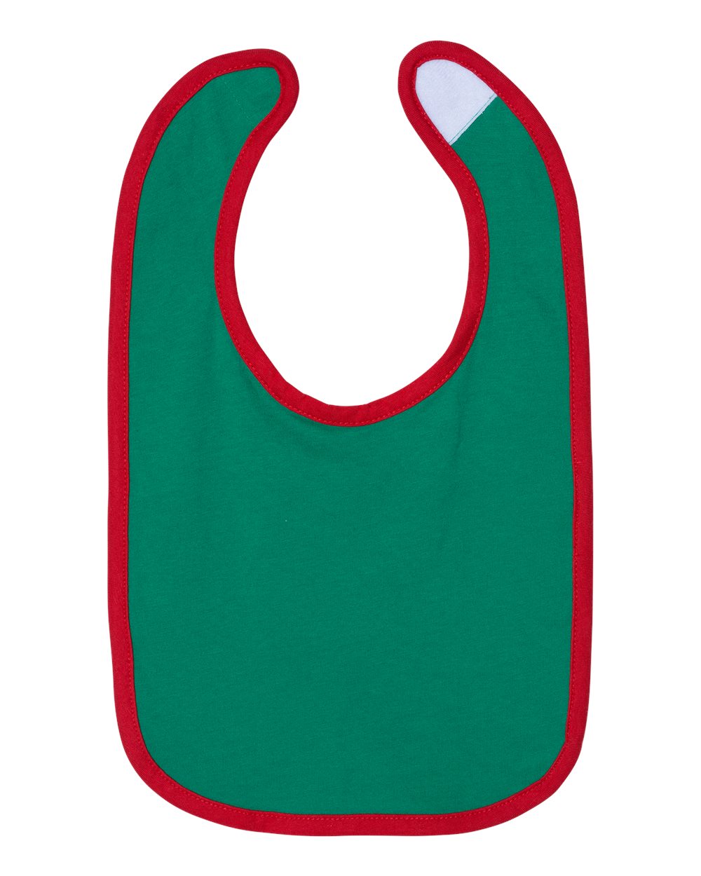 Kelly/ Red Infant Contrast Trim Premium Jersey Bib - 1004