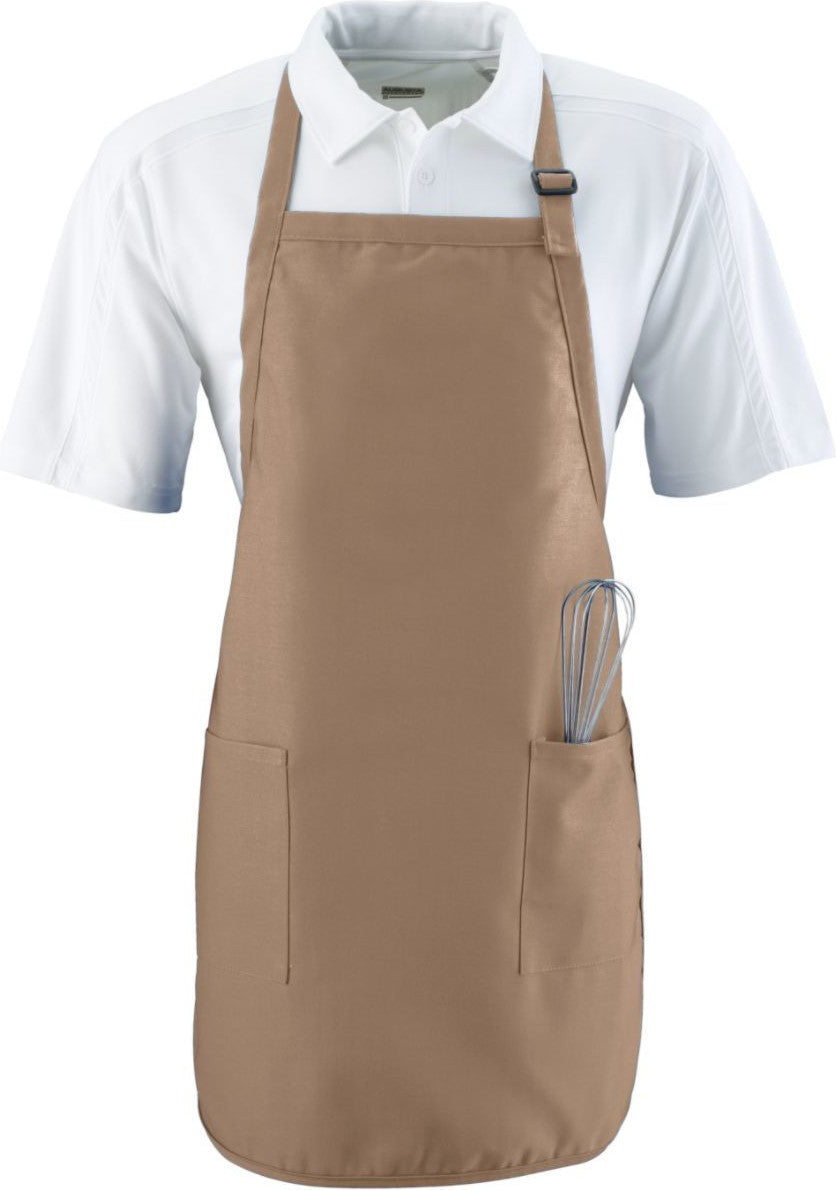 KHAKI FULL LENGTH APRON W/ PKTS