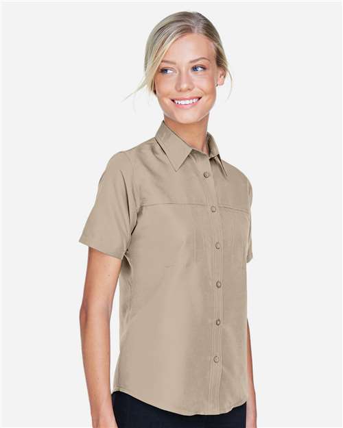 Khaki Women&#39;s Key West Short Sleeve Performance Staff Shirt - M580W