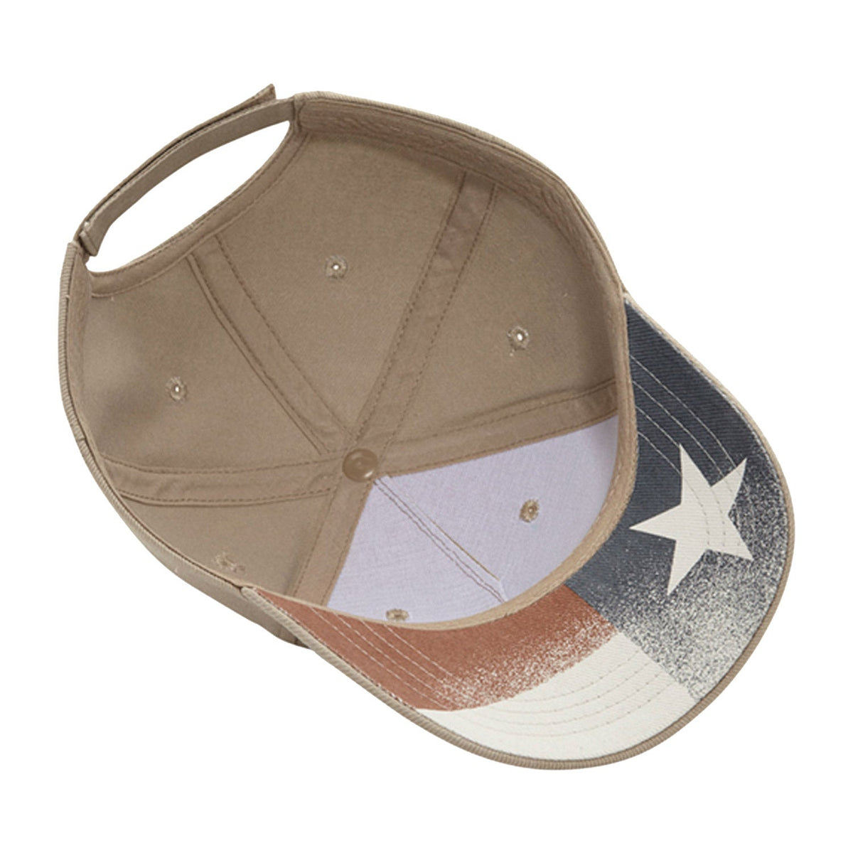 Khaki/Texas 5 Panel Brushed Cotton
