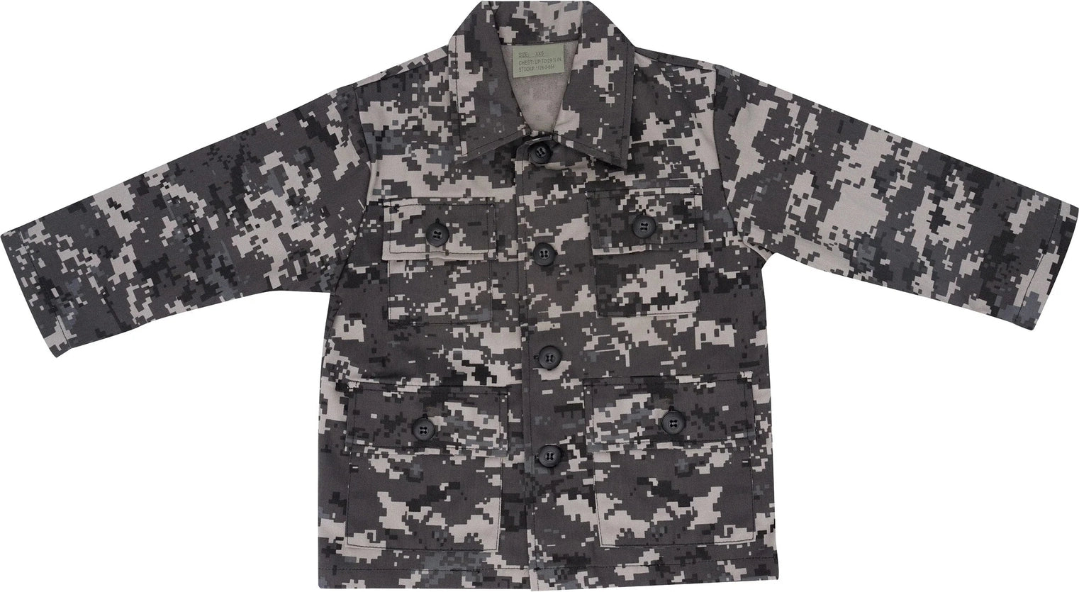 Kids Camo Bdu Shirt - Subdued Urban Digital / Xxs