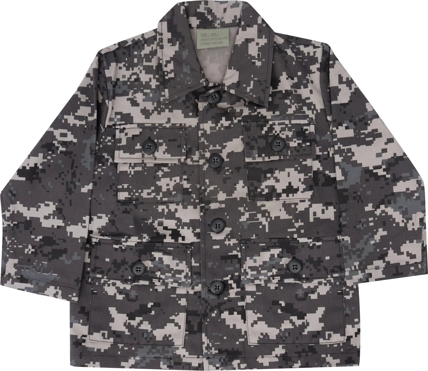 Kids Camo Bdu Shirt - Subdued Urban Digital / Xxs