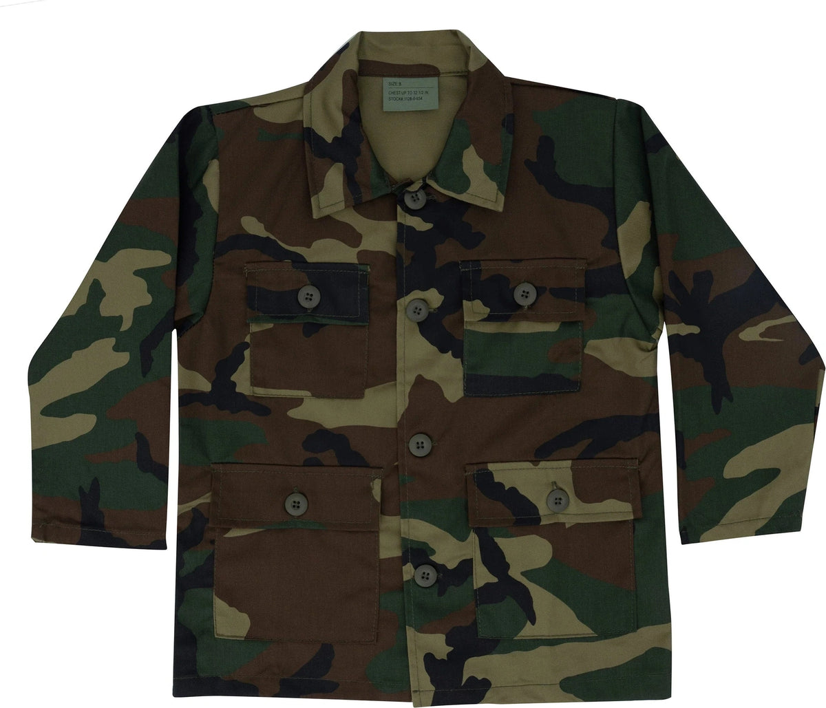 Kids Camo Bdu Shirt - Woodland / 2