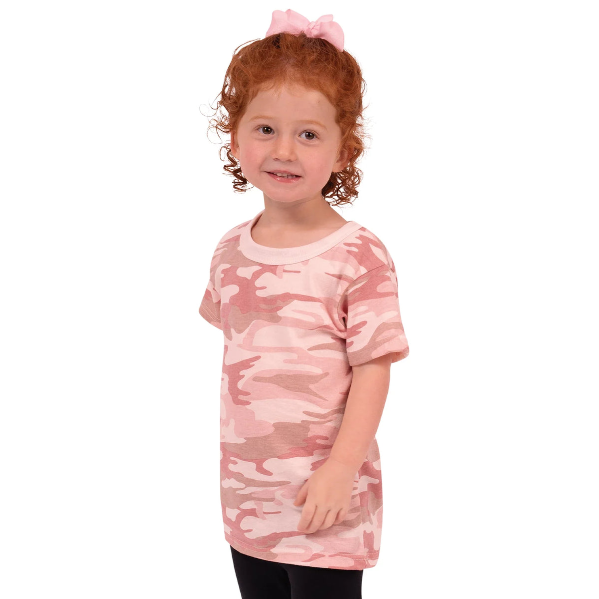 Kids Camo T-shirt - Baby Pink / Xs