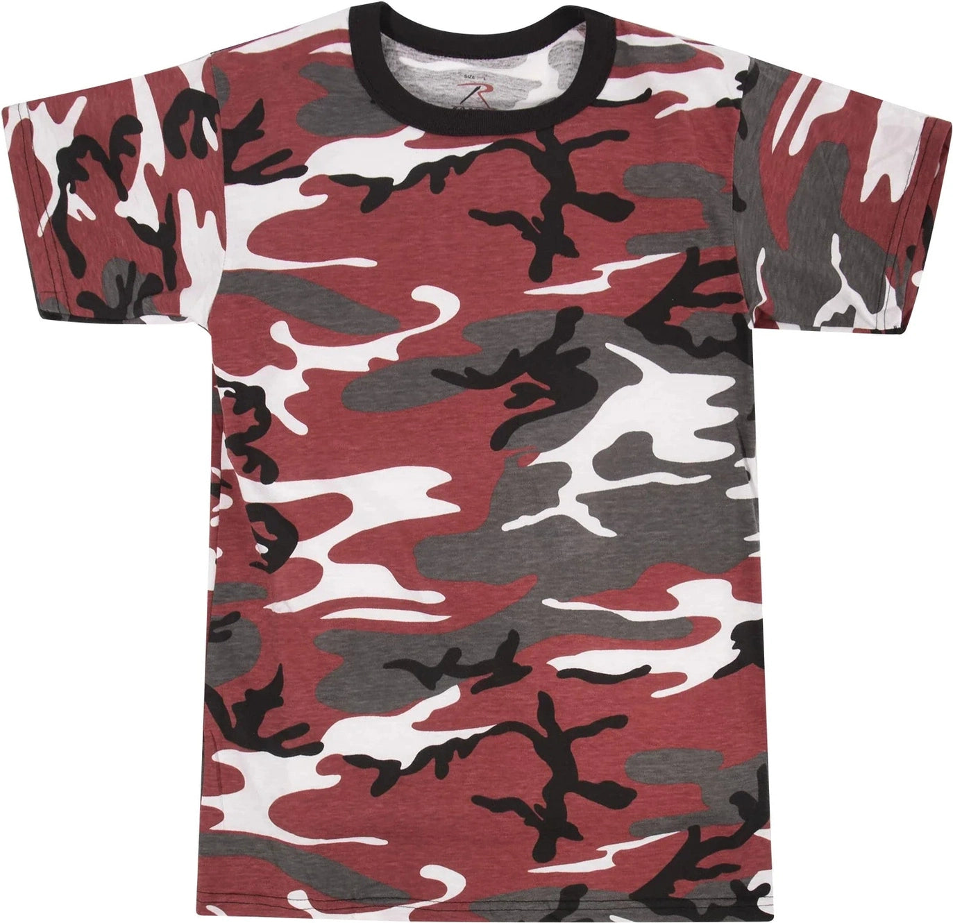 Kids Camo T-shirt - Red / Xs