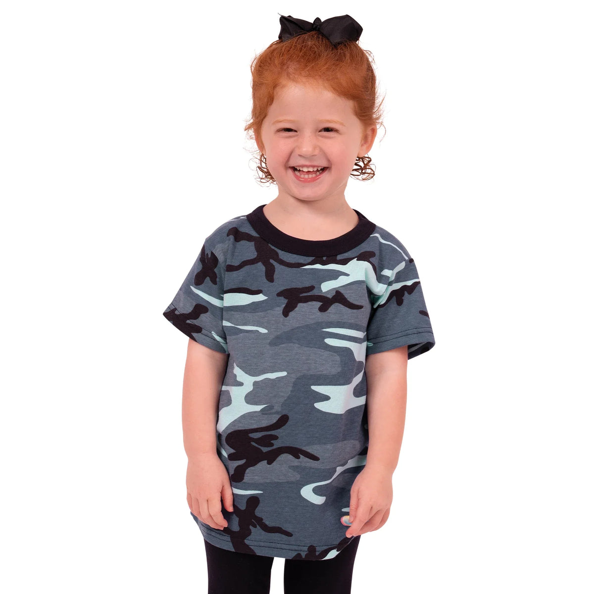 Kids Camo T-shirt - Sky Blue / s