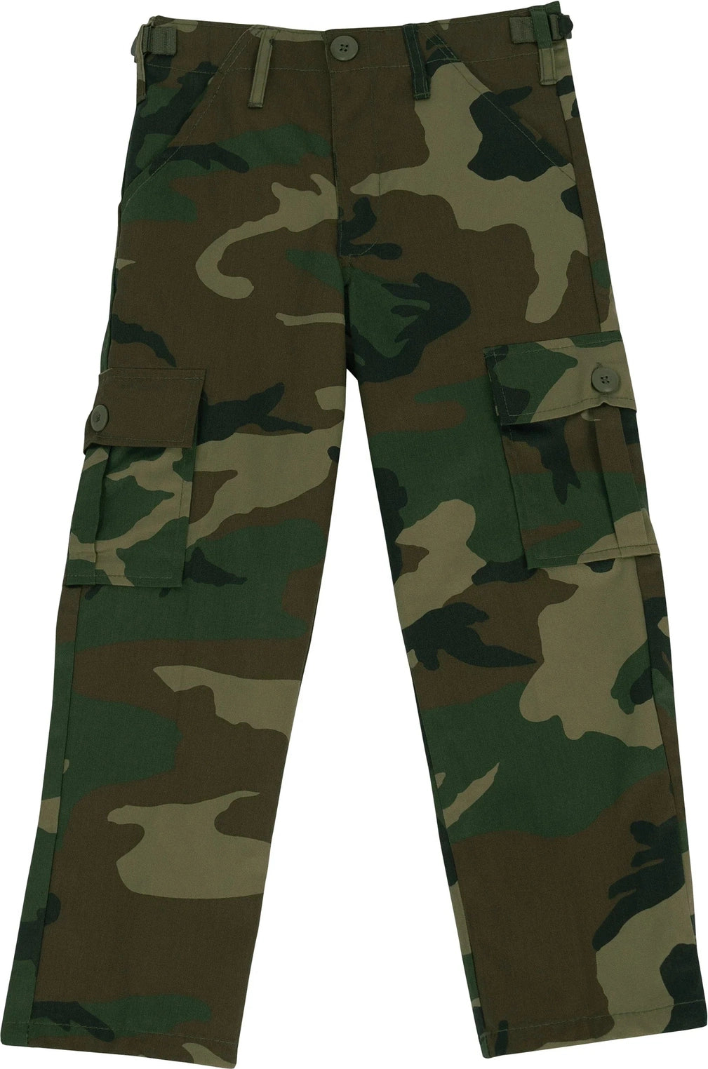 Kids Cargo Pants - Woodland Camo / 2