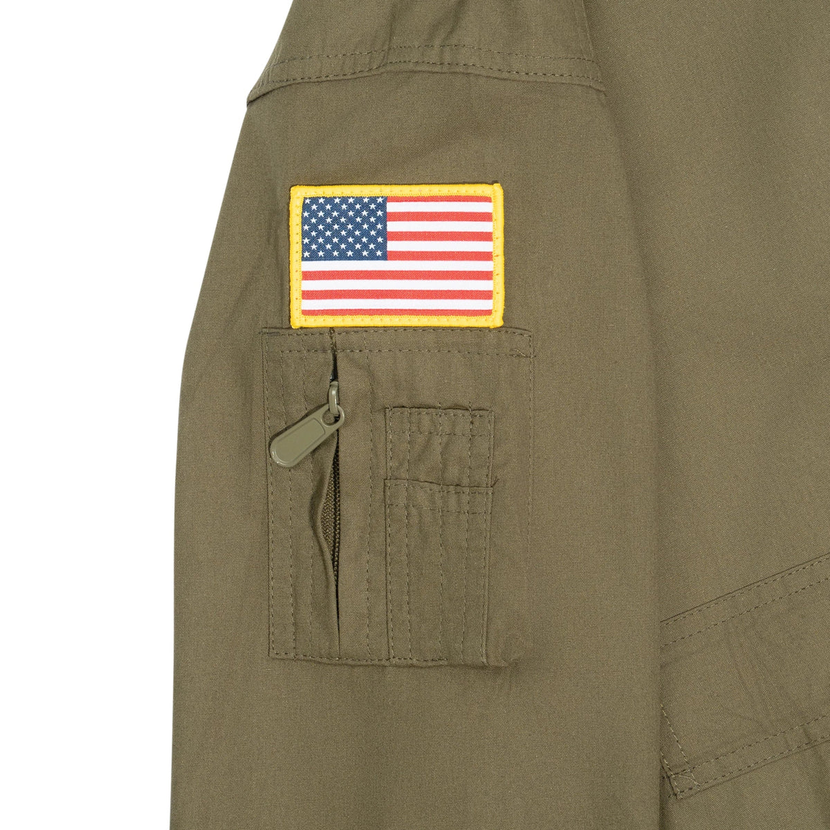 Kid’s Flight Coverall with Patches - Olive Drab