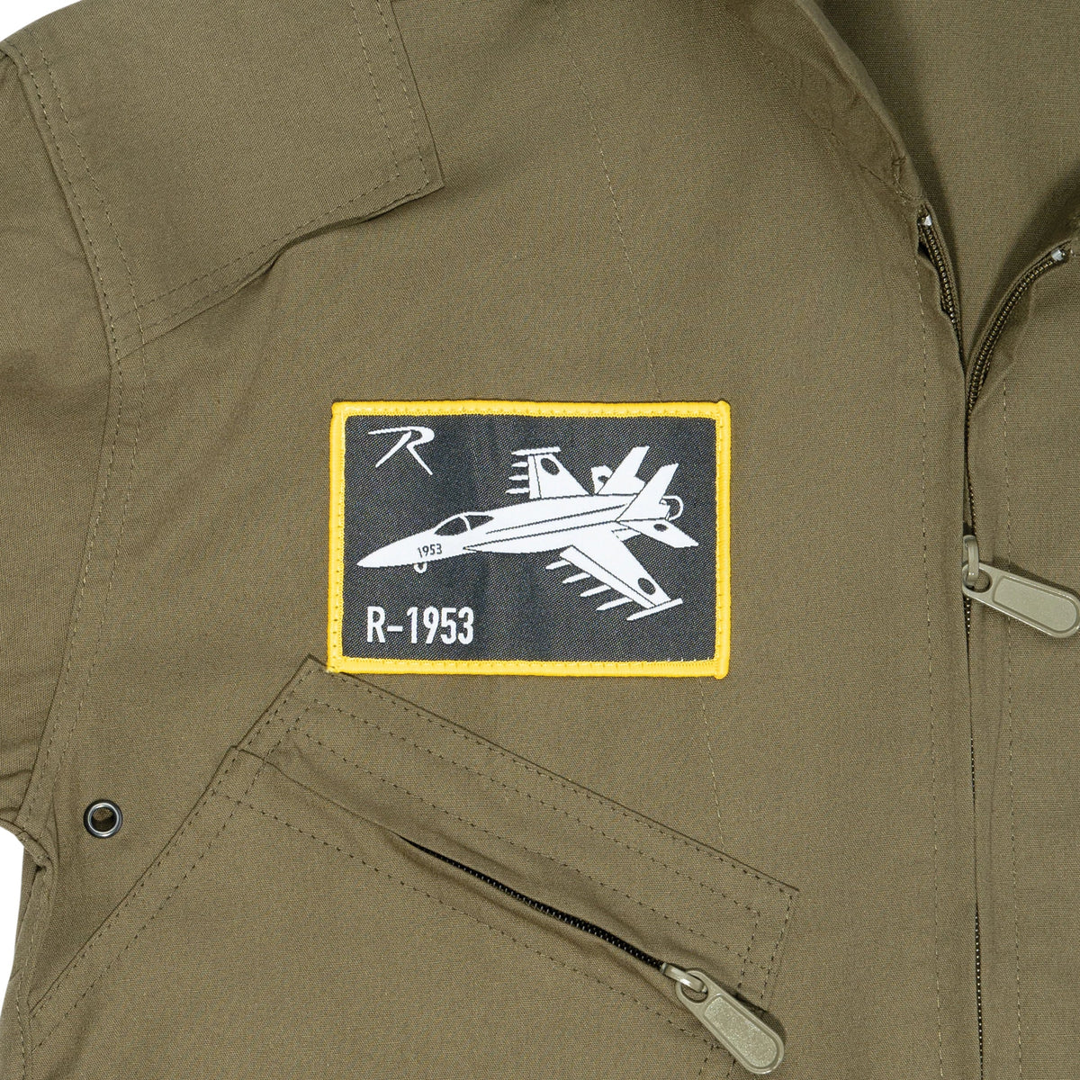 Kid’s Flight Coverall with Patches - Olive Drab