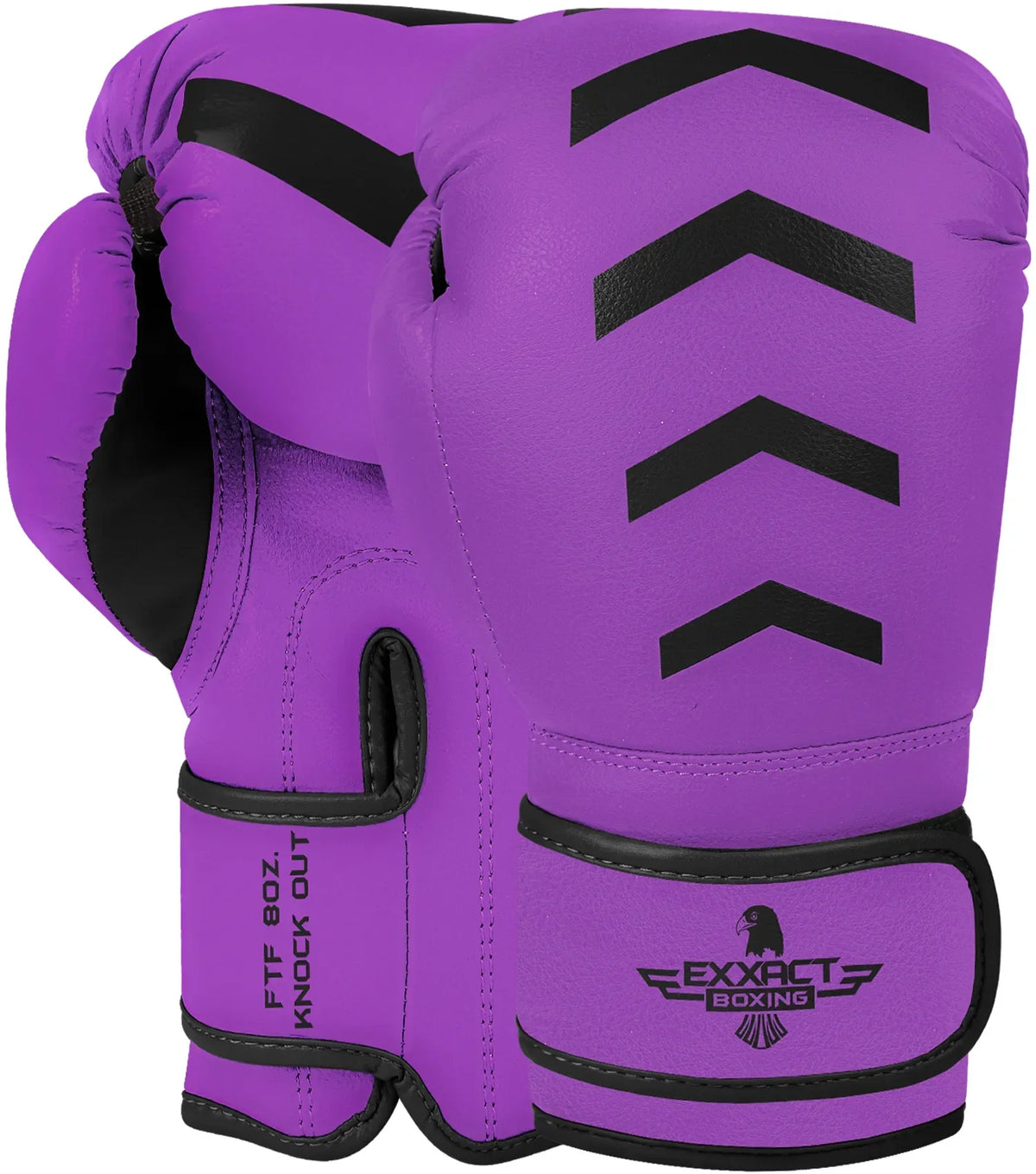 Kids Knockout Boxing Gloves with Padded Protection (purple/black) - 4oz