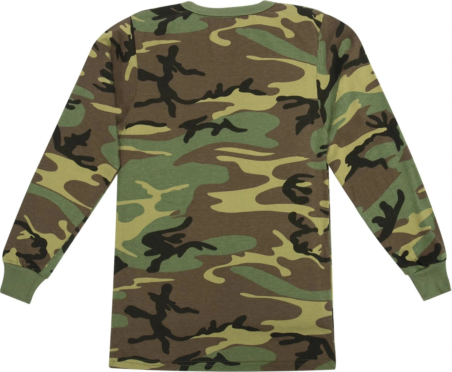 Kids Long Sleeve Camo T-shirt - Woodland / s